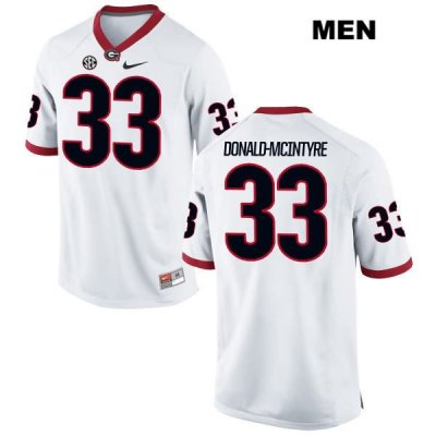 Men's Georgia Bulldogs NCAA #33 Ian Donald-McIntyre Nike Stitched White Authentic College Football Jersey MWA0254UY